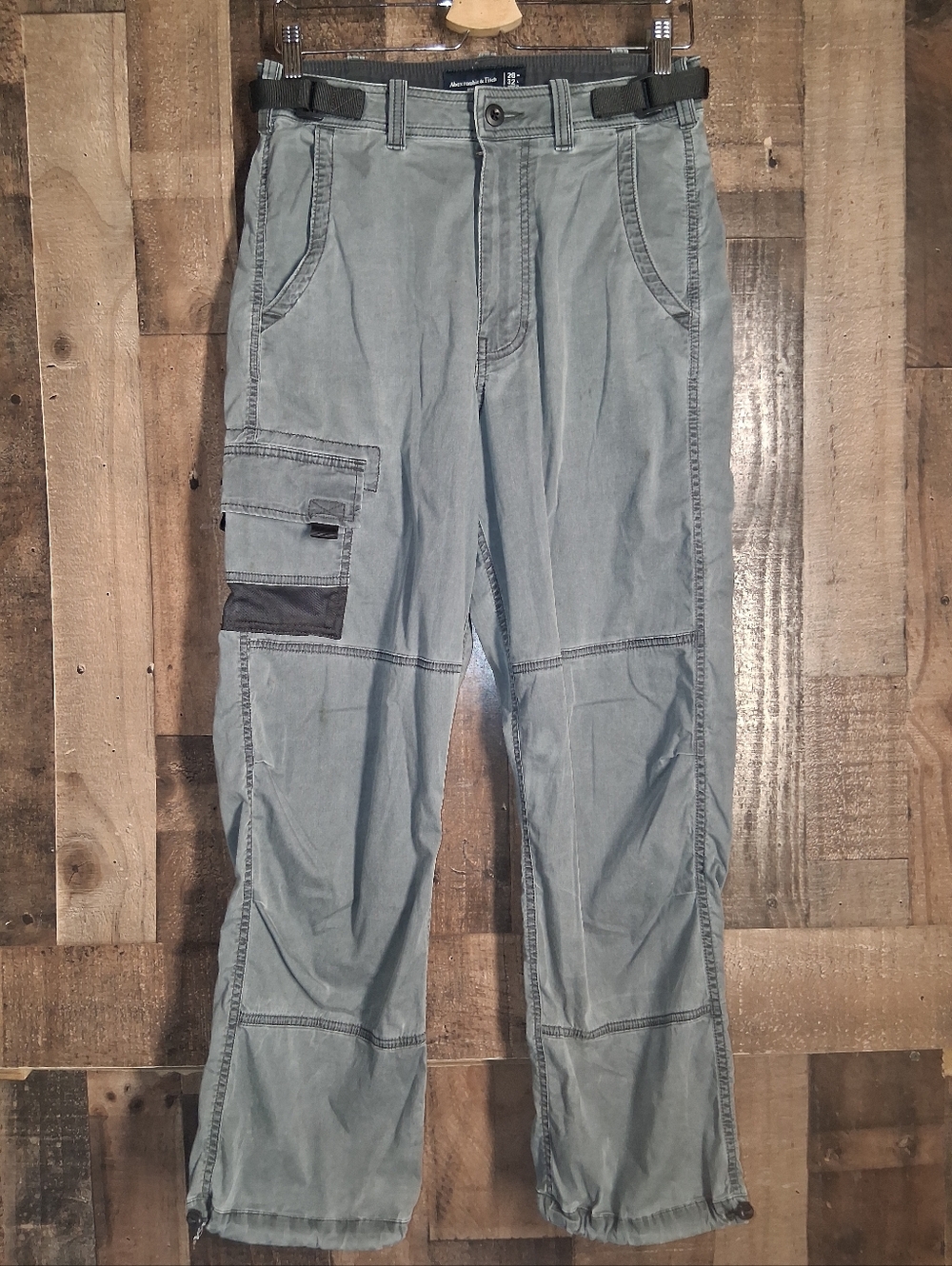 Abercrombie & Fitch Stretch A&F Mens Cargo Utility Pants Gray Size 28 x 32